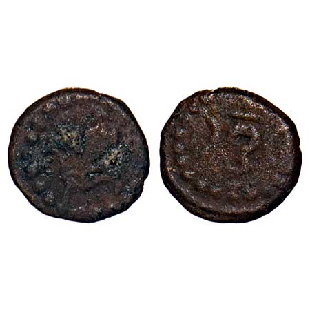 Travancore, Copper Cash, 0.35g, Swati Tirunal Rama Varma (ME 1004-1022/ 1829-1846 AD), Obv