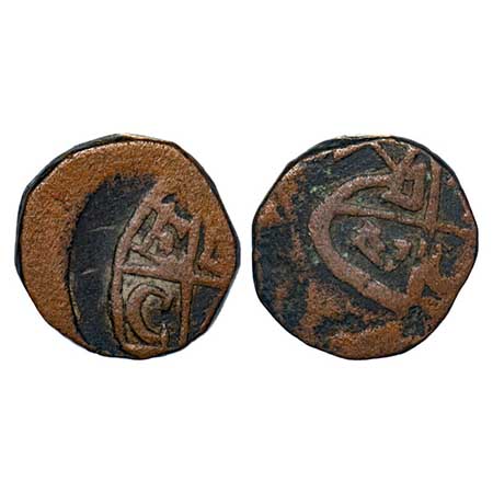 Bombay Presidency, Copper Later Pice, 10.49g, Broach Mint, Both side balemark of EIC, Die 