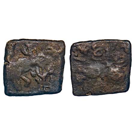 Satavahanas, Siri Satakani (c. 100 - 50 BC), Vidarbha Region, Copper Unit, 3.95gm, 16.25x1