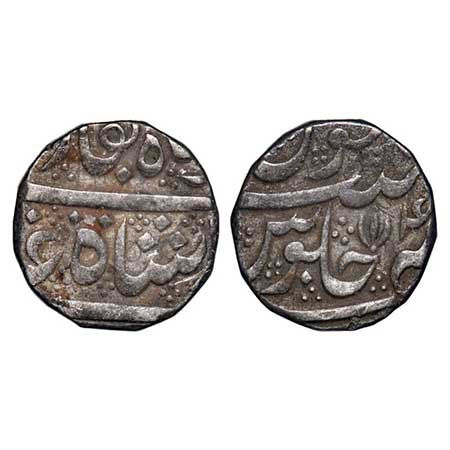 Madras Presidency, Silver Rupee, 11.58g, Arcot mint (1748-1749 AD issue), INO Ahmad Shah B