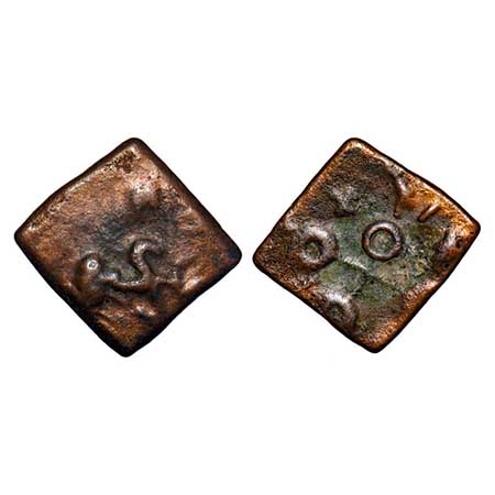 Satavahanas, Siri Satakarni, Vidarbha Region, Copper Unit, 3.18gm, 15.14x14.56mm, Obv: Ele