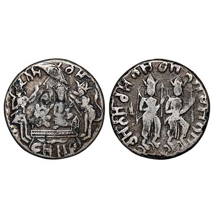 Temple Token, Ramdarbar, Sikh Related Ramatanka Token, Silver, 11.84g Obv. Depicting the R
