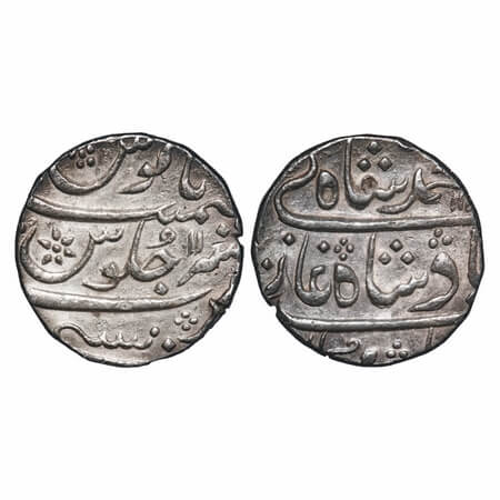Bombay Presidency, Silver Rupee, 11.49g, Mumbai Mint, INO Muhammad Shah, AH 114x/11 RY. P.