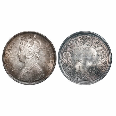 Victoria Queen, Silver, Rupee, 1862, Bombay Mint, B/II/0/3. F. Prid 77. GK 300. Uncirculat
