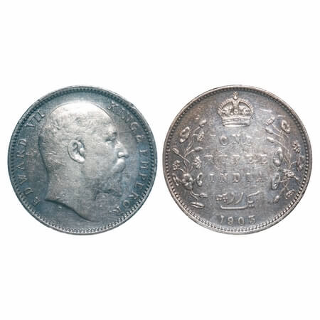 Edward VI, Silver, Rupee, 1903, Bombay Mint, 'B' raised & no dot. F. Prid 198. GK 925. Ext