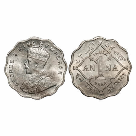 George V, Copper-Nickel, 1 Anna, 1928, Calcutta Mint, No dot. F. Prid 934. GK 1161. Brilli