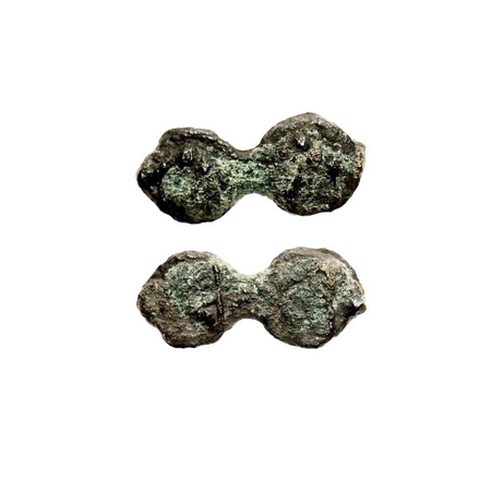 Mauryan Period, Kaushambi Region, Cast Copper, 2.81g, 11.72x26.05, Obv: Elephant walking t