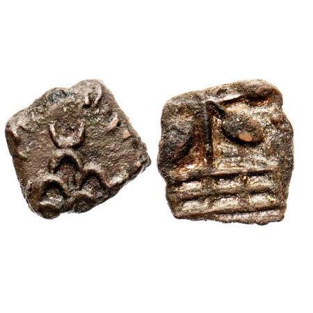 Maharathis of Satavahana Era, Vidarbha (150-200 AD), Copper Unit, 1.82g, Maharathi Talatha