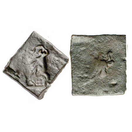 Pre Satavahana, Uninscribed Punch-Marked Type, Vidarbha Region, Copper Karshapana, 5.09g, 