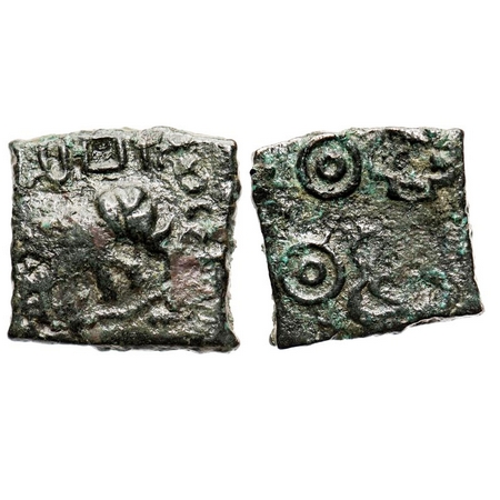 Pre Satavahanas, Vidarbha Region Sebaka, c.250BC, Copper, 4.88g, 19.04x19.54, Obv: Elephan