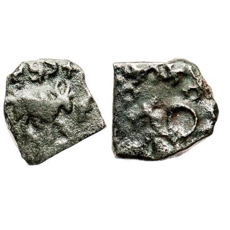 Pre Satavahana, Vidarbha Region Kutapadasa [c.250 BC] Copper Unit, 2.44g, 14.33x13.52, Obv