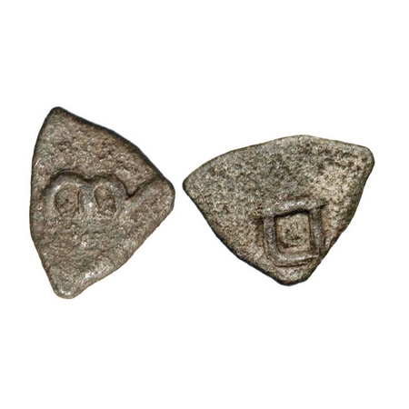 Vidarbha Region, Maharashtra, uninscribed Lead coin 1.45g, 12.28x16.24 mm, Obv: Three arch