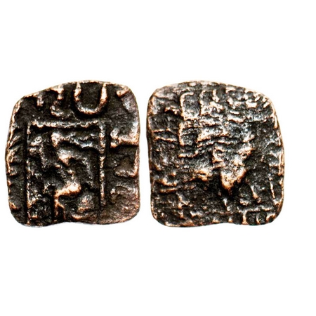 Indo-Scythians, Spalirises with Spalgadames, Copper Drachms, 0.79g, 10.31x11.07 mm, Obv: D
