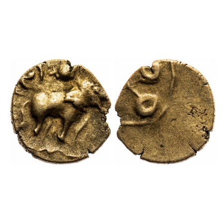 Satavahanas, Kochhiputa Siri Satakani (c. 50-30 BC), Nasik region, Arsenical Copper, 2.57g