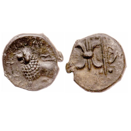 Western Kshatrapas, Ksaharata Dynasty, Nahapana, c. 50 - 100 AD, Potin Unit, 4.59g, Junnar