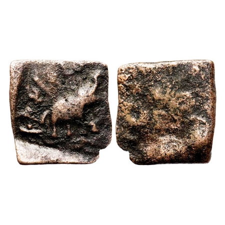 Satavahanas, Siri Sadavahana, Vidarbha Region, Copper Unit, 3.90g, 21.89x20.89 mm, Obv: El