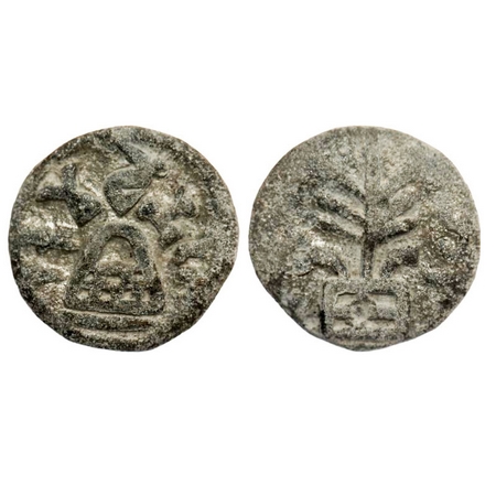 Anandas of Karwar, Mulananda, Lead Unit, 11.20g, 26.49x26.94 mm, Obv: Eight arched hill in