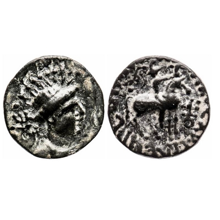 Kushana Dynasty, Soter Megas alias Wima Takto (c. 90-113 AD), Copper Drachma, 1.90g, 13.18