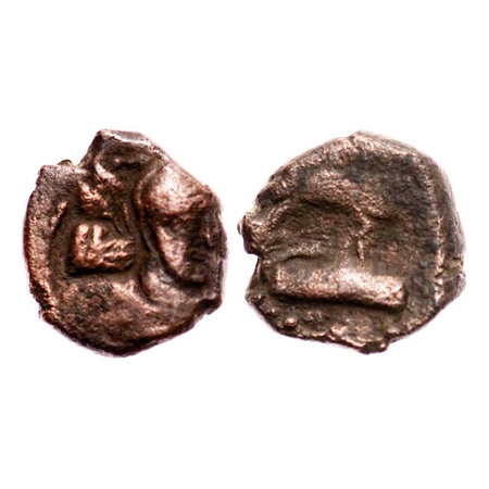 Kushano-Sassnian, Hormizd I (c. 270-300 AD), Copper, 3.65gm, 16.73x15.27 mm, Obv: Bust of 