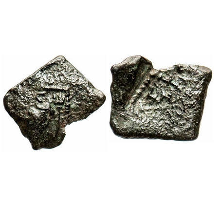 Western Kshatrapas, Jayadaman (1st century AD), Copper Unit, 0.63g, 12.59x10.53 mm, Obv: B
