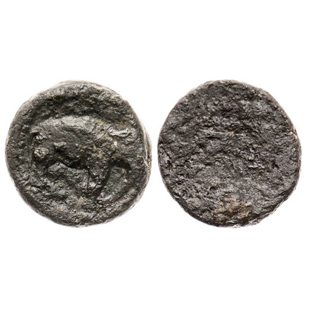 Western Kshatrapas, Kardamaka Dynasty, Damasena, 144 - 160 SE (222 - 238 AD) Undated type,