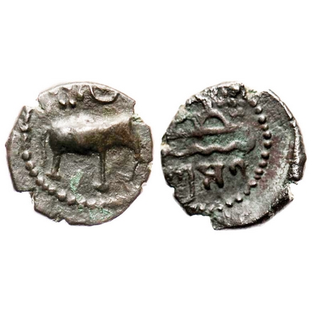Western Kshatrapas, Kardamaka Dynasty, Damasena, 144 - 160 SE (222 - 238 AD), Potin Unit, 