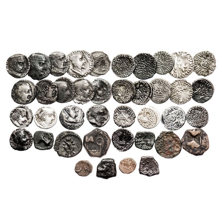 Western Kshatrapas, (20 coins) Silver, Lead and Copper coin 17 different rulers of Kshatra