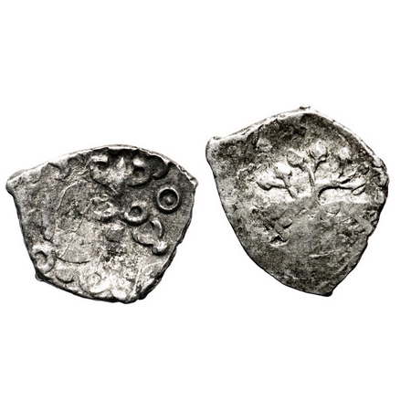 Punch Marked, Saurashtra Janapada, (c. 400-300 BC), Silver ¼ Karshapana, 0.90g, 12.86x15.5