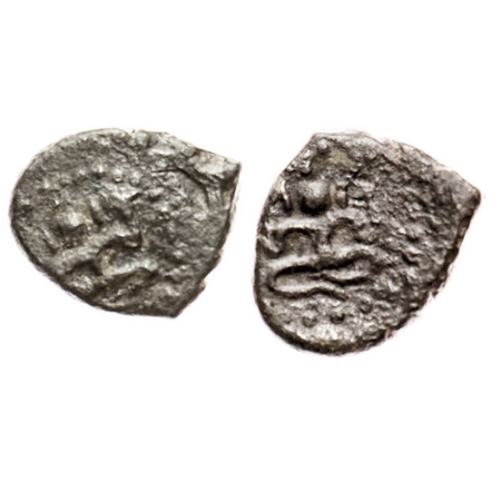 Local Saurashtra Issue, 5.Cen.AD. Both side same struck Copper Unit.1.63g, 10.93x12.79 mm,