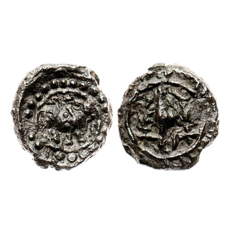 Vishnukundins, Anonymous Issue, Copper Base Alloy , Andhra Region. 2.59g, 15.12x14.36 mm, 