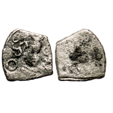 Punch Marked, Saurashtra Janapada, (c. 400-300 BC), Silver Unit, 0.73g, 10.35x9.93, Obv: B