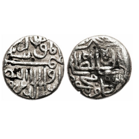 Gujarat Sultanate, Silver ½ Tanka, 3.22g, (32 rati standard), Shams Al Din Muzaffar II, Mi