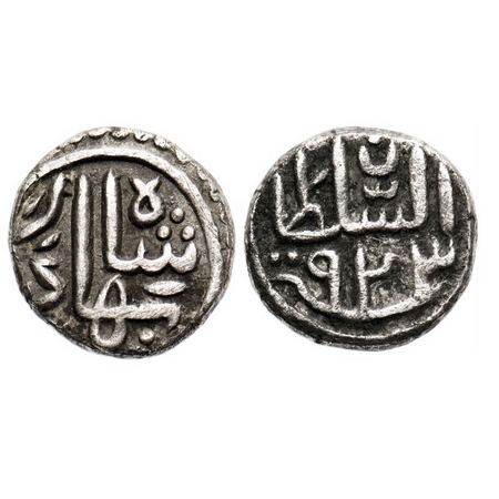 Gujarat Sultanate, 1/3 Silver Tanka, 1.95g, Qutb al-din Bahadur Shah, (AH 932-943/AD 1526-