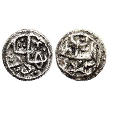 Gujarat Sultanate, 1/6 Silver Tanka, 1.08g. Qutb al-din Bahadur Shah, (AH 932-943/AD 1526-