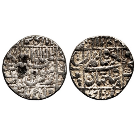 Shah Jahan I, Silver Rupee, 11.48g, Surat Mint, AH 1069/29 RY, legends in square area. KM 