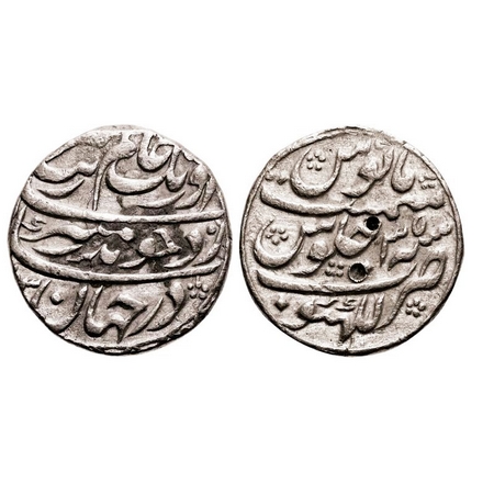 Aurangzeb, Silver Rupee, 11.44g, Lakhnau Mint, AH (110)3/35 RY. KM 300.54. Center struck, 