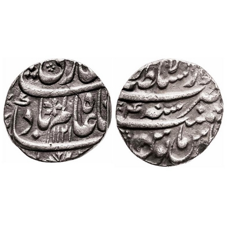 Shah Alam Bahadur, Silver Rupee, 11.41g, Dar us Sultanat Lahore Mint, AH 1121/4 RY. KM 347