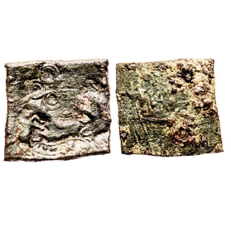 Punch Marked, Eastern Malwa, Vidisha region, Uniface Copper punch-marked coin of Post-Maur