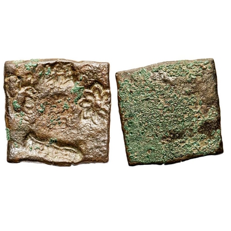 Punch Marked, Eastern Malwa, Vidisha region, Uniface Copper punch-marked coin of Post-Maur