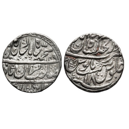 Muhammad Shah, Silver Rupee, 11.30g, Shahjahanabad, Dar ul Khilafat Mint, AH 1149/18 RY, s
