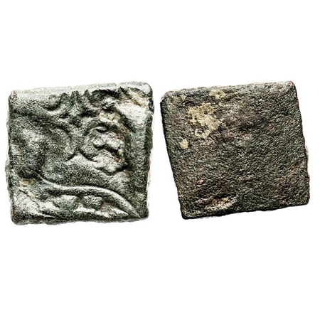 Punch Marked, Eastern Malwa, Vidisha region, Uniface Copper punch-marked coin of Post-Maur