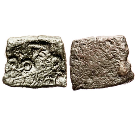 Punch Marked, Eastern Malwa, Vidisha region, Uniface Copper punch-marked coin of Post-Maur