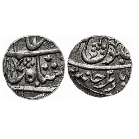 Maratha Confederacy, Silver Rupee, 11.12g, Chandor, Jaffarabad urf Chandvad Mint, in the n