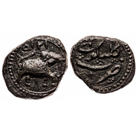 Mysore, Tipu Sultan, Copper Paisa, 10.80g, Kalikut Mint, AM 1215 retro date above elephant