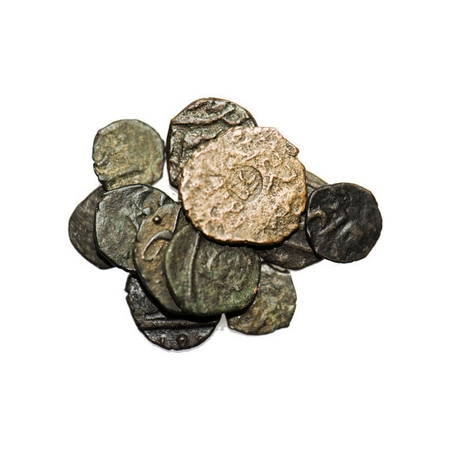 Bhaunagar, (Large lot of 11 Coins), Copper, Thakurs of Bhaunagar, Gohel rajputs, INO Shah 