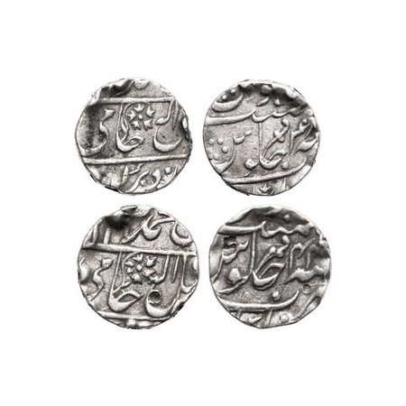 Gwalior, Silver Rupee (2 Coins), Gwalior Mint, in the name of Muhammad Akbar II, RY 44, 48