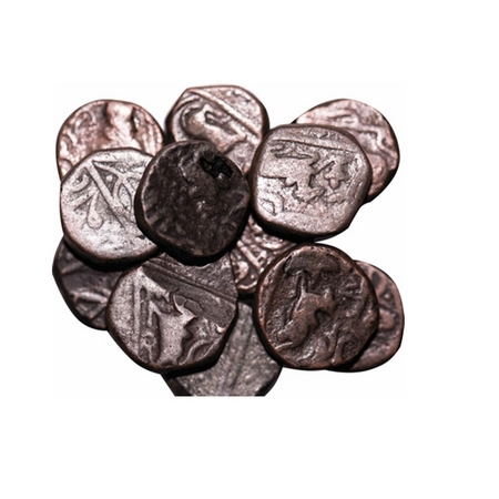 Indore, Copper ¼ Anna, (Large lot of 12 Coins), British Protectorate issue, Malharnagar Mi