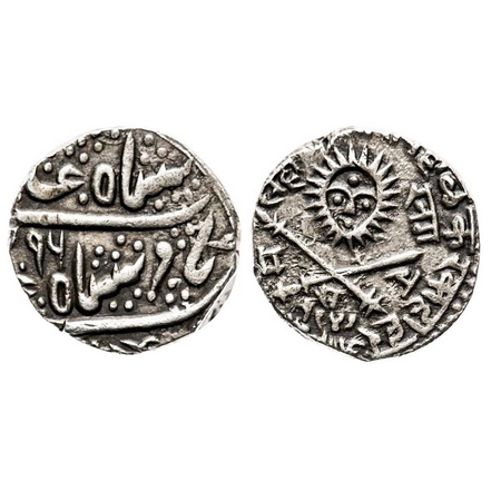 Indore, Silver Rupee, 11.15g, Shivaji Rao (VS 1943-1960/1886-1903 AD), in the name of Shah
