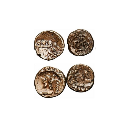 Jhabua, Copper Paisa (2 Coins), 9.93 & 12.51g, Gopal Singh (VS 1897-1952 / 1840-1895 AD), 