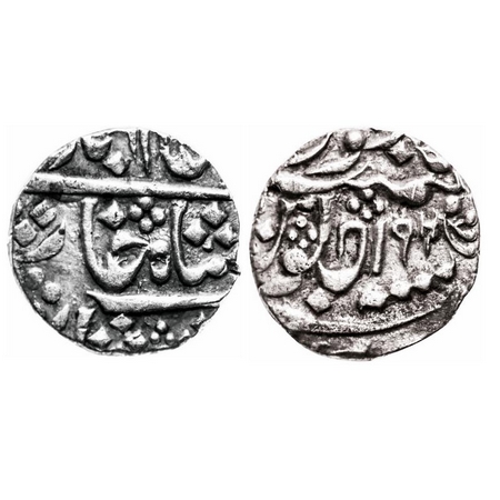 Karauli, Silver Rupee, 11.05g, Unrecorded type, Karauli Mint, RY 19, in the name of Shah A